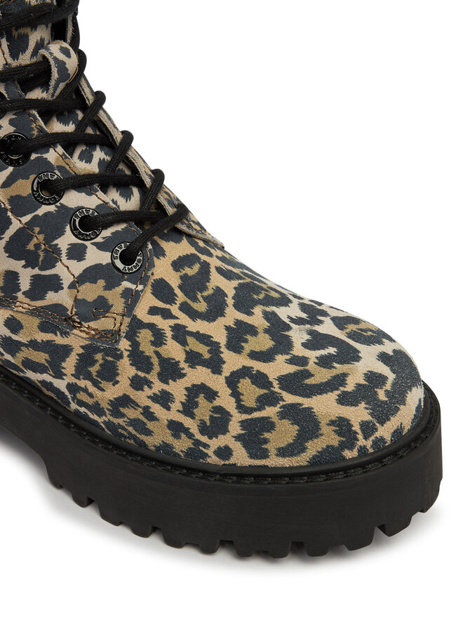 Tommy Jeans Schnürschuhe Tommy Jeans Tjw Platform Cheetah Boots EN0EN03140 Braun