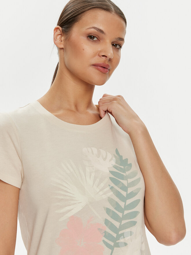 Gap Gap Marškinėliai 842000-46 Smėlio Regular Fit