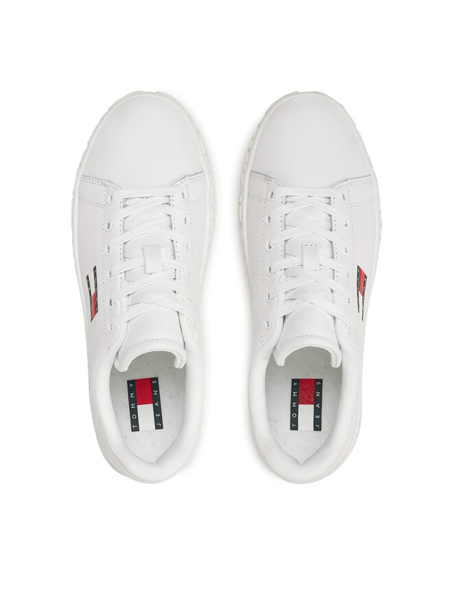 Tommy Jeans Sneakersy Tommy Jeans Tjw Logo Outsole Sneaker Ess EN0EN02703 Biały