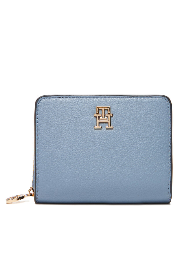 Tommy Hilfiger Malá dámská peněženka Tommy Hilfiger Th Distinct Med Za AW0AW17473 Světle modrá