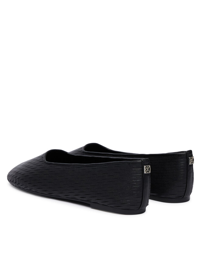 Calvin Klein Ballerinas Calvin Klein Oblique Ballerina Cut Lth HW0HW03033 Schwarz