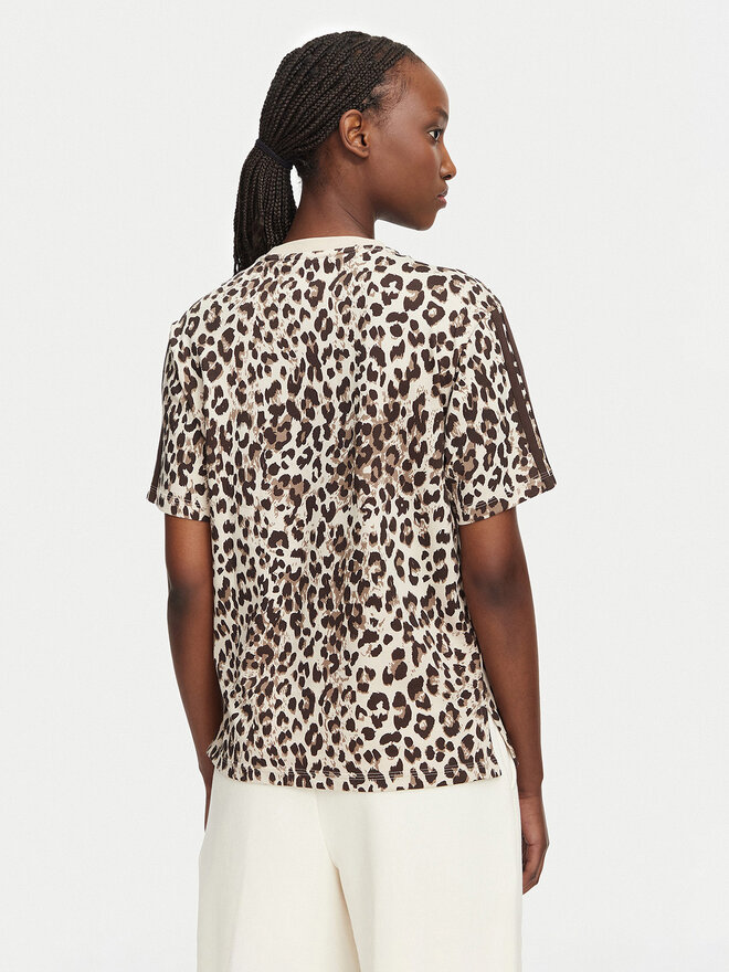 adidas adidas T-Shirt Seasonal Essentials Animal Print KH1549 Beige Regular Fit
