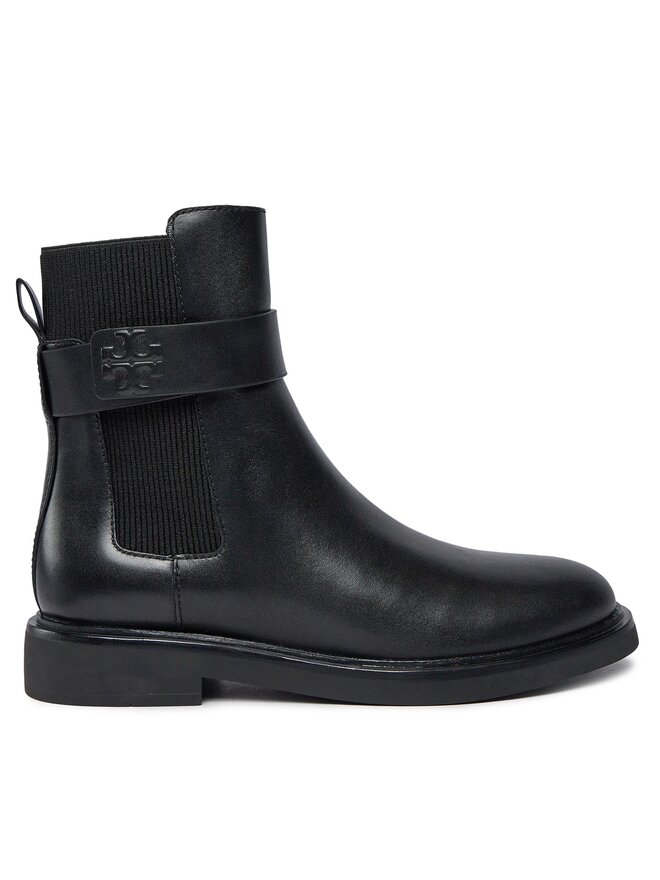 Tory Burch Kotníková obuv s elastickým prvkem Tory Burch Double T Chelsea Boot 152831 Černá