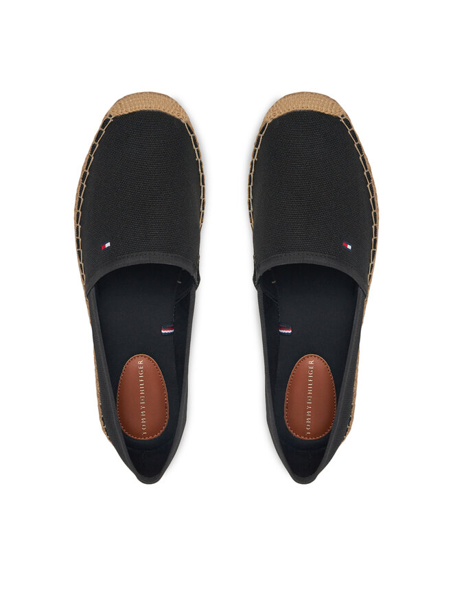Tommy Hilfiger Еспадрильї Tommy Hilfiger Flag Canvas Espadrille FW0FW08541 Чорний