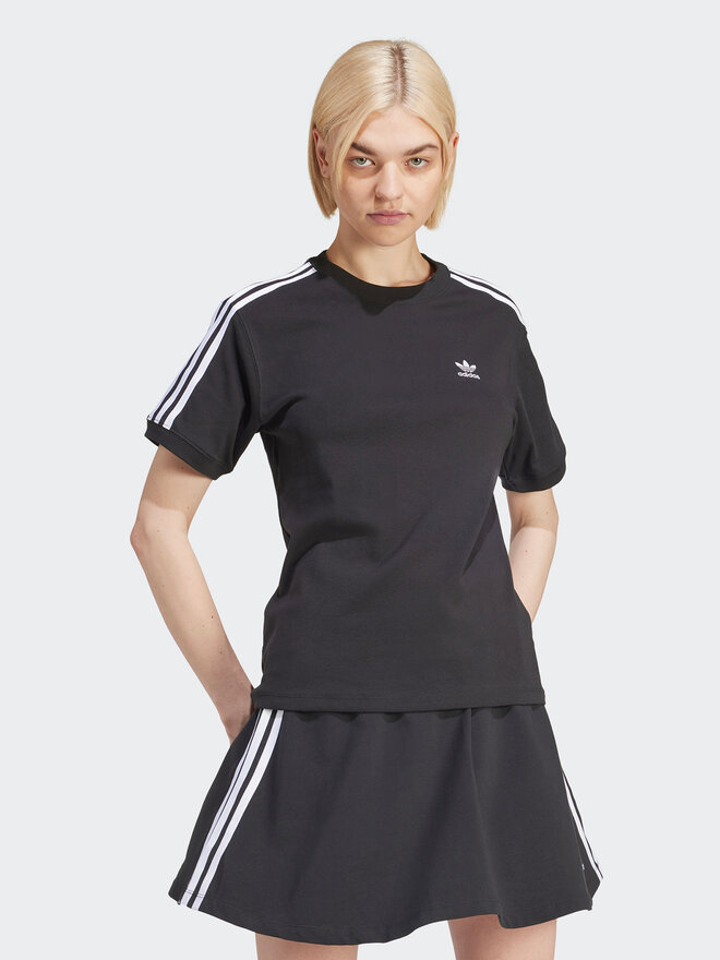 adidas adidas Marškinėliai 3-Stripes IU2420 Juoda Regular Fit