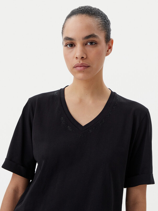 Liu Jo Sport Liu Jo Sport Marškinėliai TA5175 JS923 Juoda Regular Fit