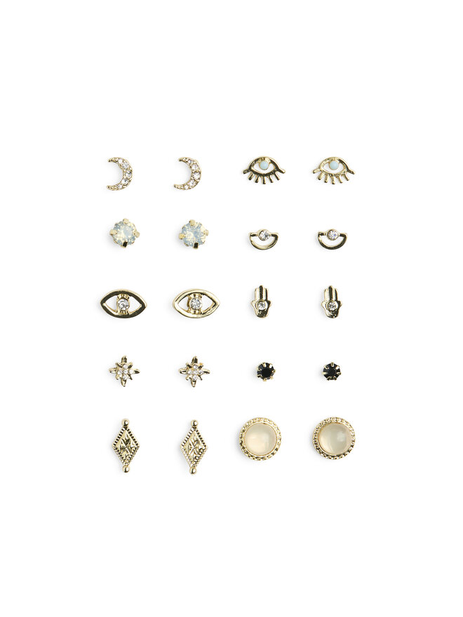 Pieces Set di 20 paia di orecchini Pieces Pclona Mega Pack Earrings D2d 17153167 Oro