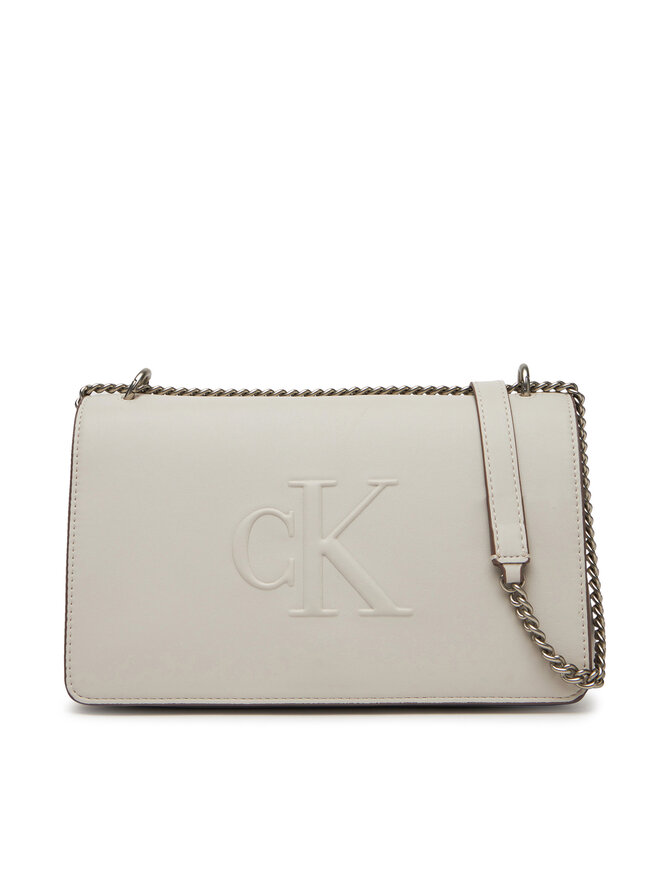 Calvin Klein Jeans Torebka Calvin Klein Jeans Sculpted Ew Flap25 Shoulder Bag LV04K3035G Biały
