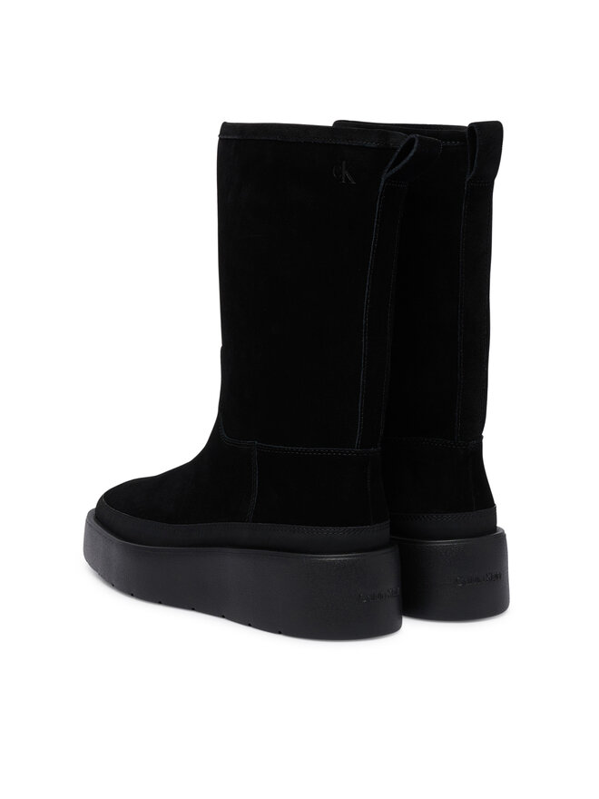 Calvin Klein Schneeschuhe Calvin Klein Flatform Mid Boot Suede Wl HW0HW03181 Schwarz