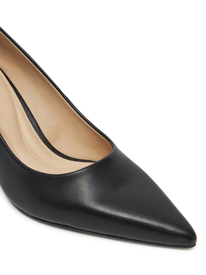 Calvin Klein Tacón de aguja Calvin Klein Pump 70 Pointy Hw Bar Lth HW0HW02561 Negro