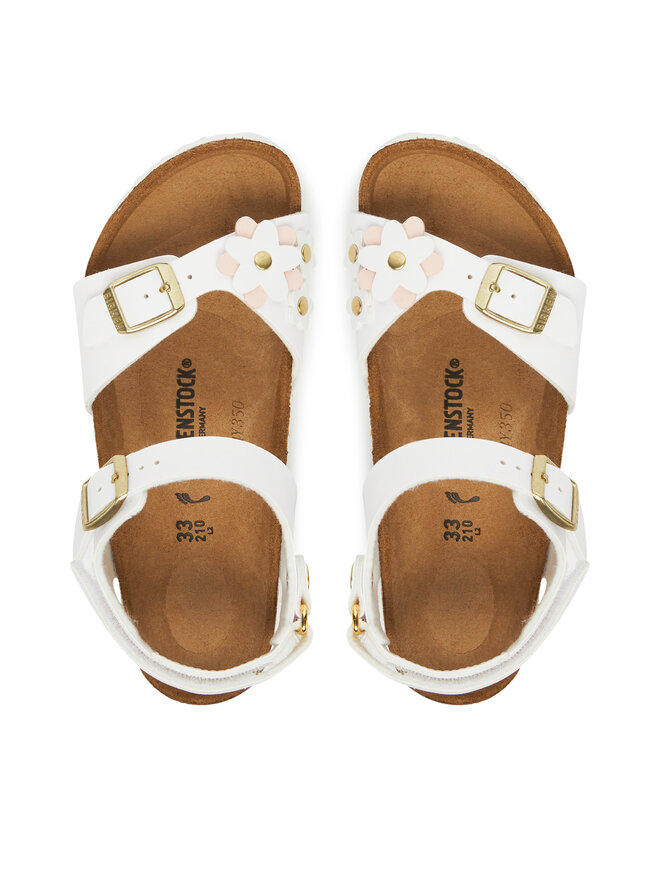 Birkenstock Сандали Birkenstock Rio Flowers As Kids 1029561 S Бял