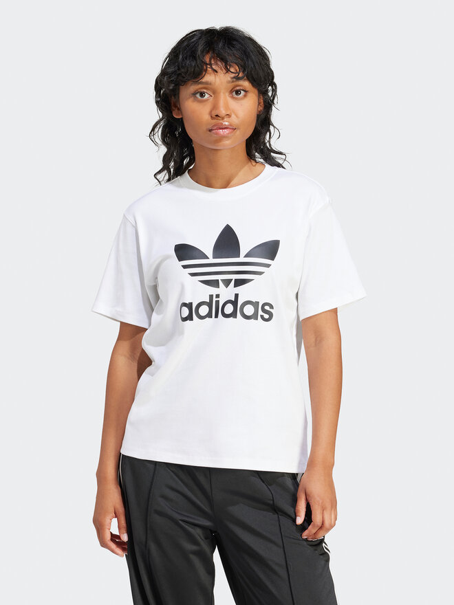 adidas adidas Marškinėliai Trefoil IR9534 Balta Regular Fit