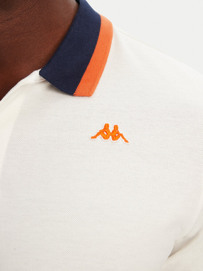 Robe di Kappa Robe di Kappa Poloshirt Atsushi 611255W Écru Regular Fit