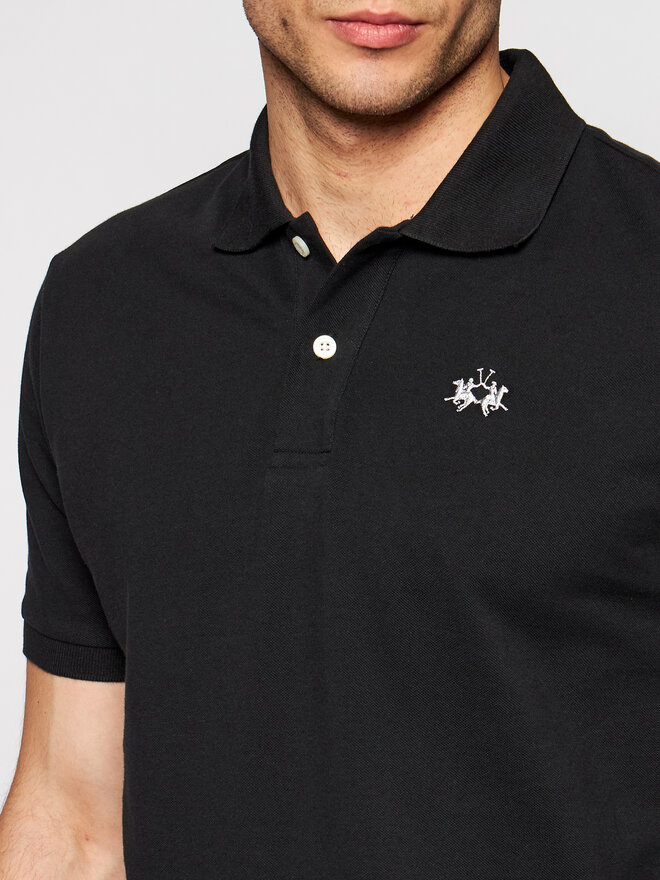 La Martina La Martina Poloshirt BPMP01 PK031 Schwarz Regular Fit