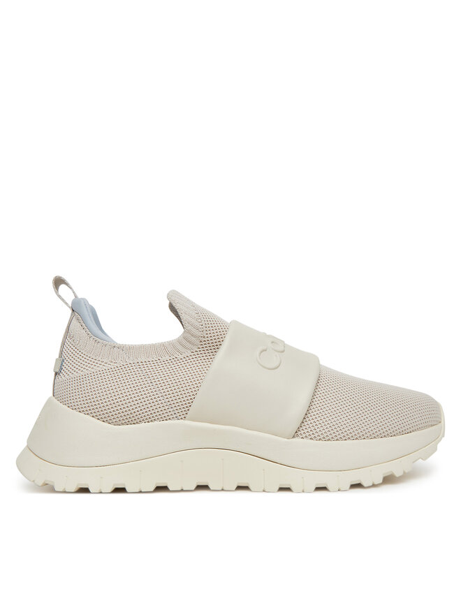 Calvin Klein Sneakersy Calvin Klein Runner Slip On - He Nappa HW0HW02415 Écru