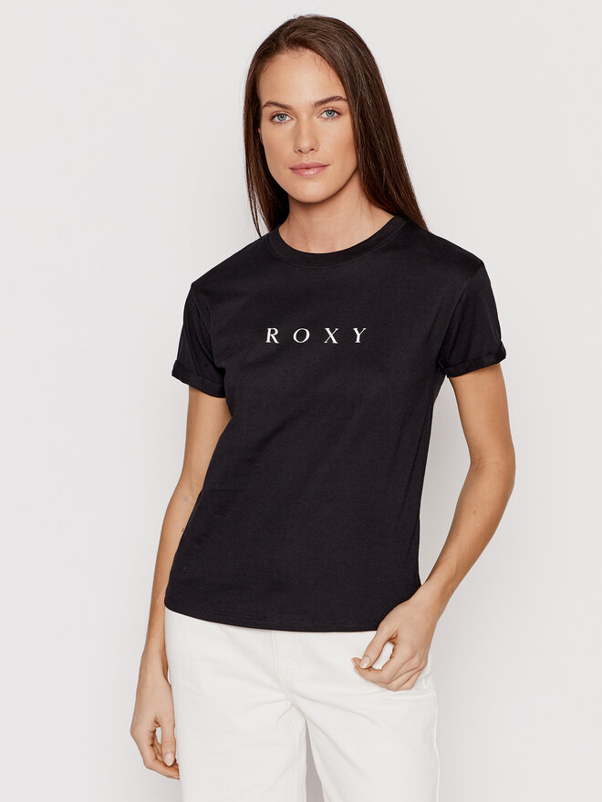 Roxy Roxy Marškinėliai Epic Afternoon ERJZT05385 Juoda Regular Fit