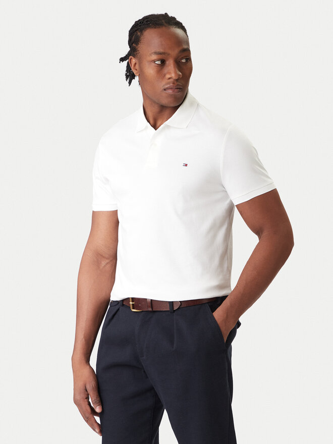 Tommy Hilfiger Tommy Hilfiger Poloshirt Essential MW0MW35585 Weiß Regular Fit