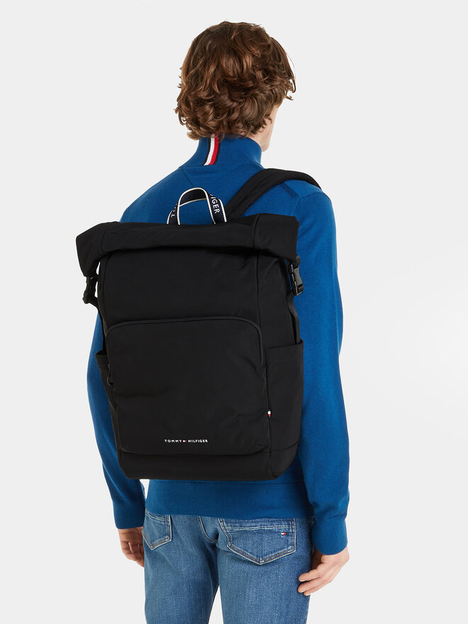 Tommy Hilfiger Zaino Tommy Hilfiger Skyline Rolltop AM0AM11921 Nero