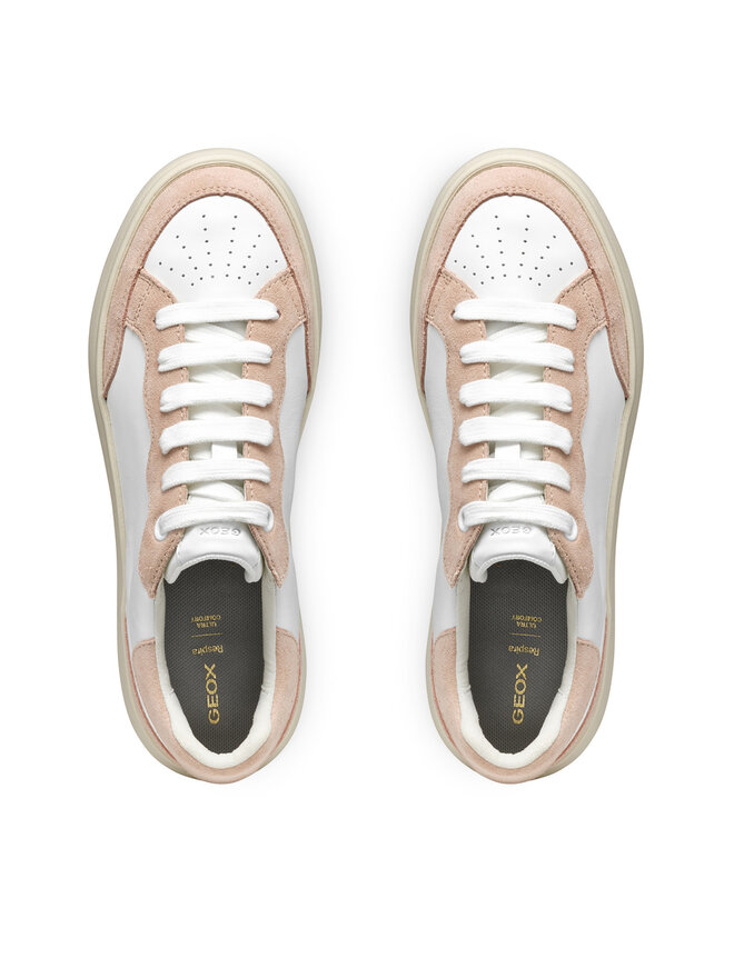 Geox Sneakersy Geox D Spherica Ec4.1 D55TCA 08522 C1Z8Z Biały