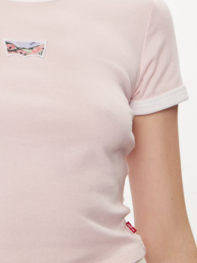 Levi's® Levi's® Marškinėliai Graphic Ringer A3523-0060 Rožinė Slim Fit