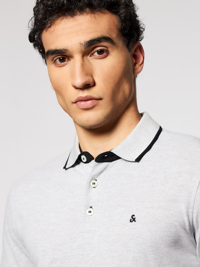 Jack&Jones Jack&Jones Polo marškinėliai Paulos 12136668 Pilka Slim Fit