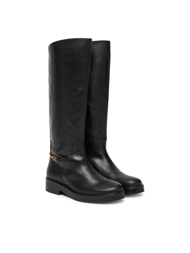 Tommy Hilfiger Jātnieku tipa zābaki Tommy Hilfiger Horsebit Riding FW0FW08863 Melns