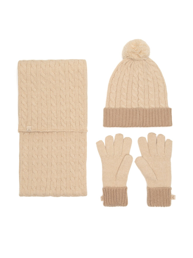 Roxy Набір шапка, шарф і рукавиці Roxy RX-KF-001-AW24 Бежевий