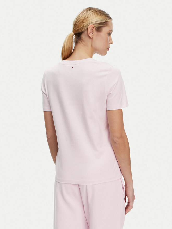 Tommy Hilfiger Tommy Hilfiger Marškinėliai WW0WW45522 Rožinė Regular Fit