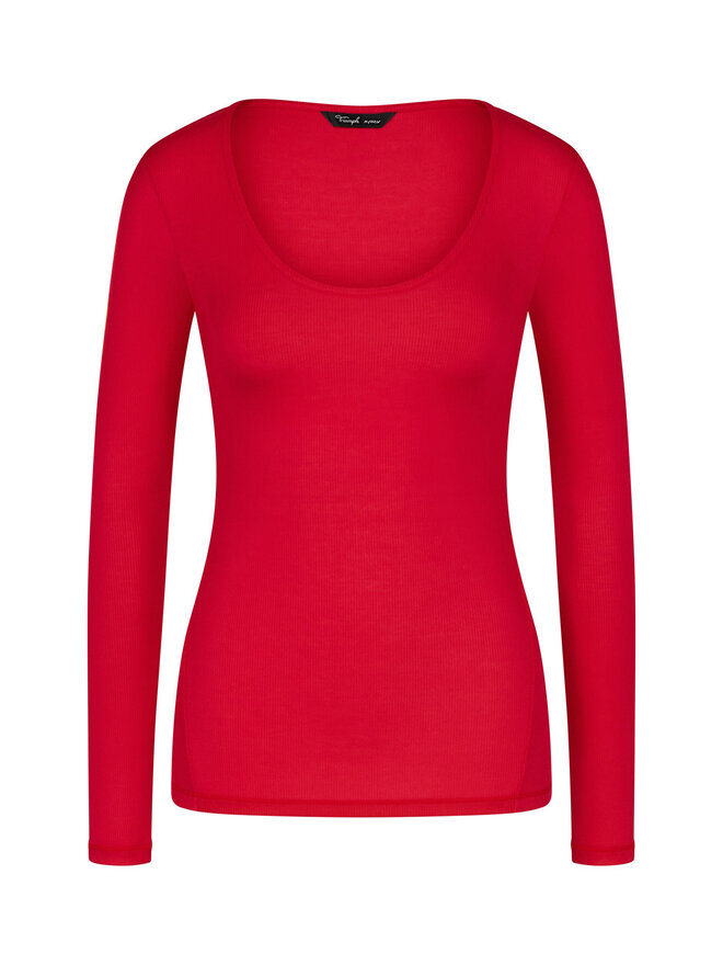 Triumph Triumph Pyjama-Bluse Bauty Layers 10225060 Rot Slim Fit