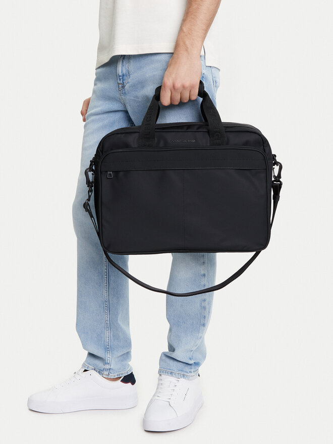 Tommy Hilfiger Laptoptáska Tommy Hilfiger Th Repreve Computer Bag AM0AM13186 Fekete