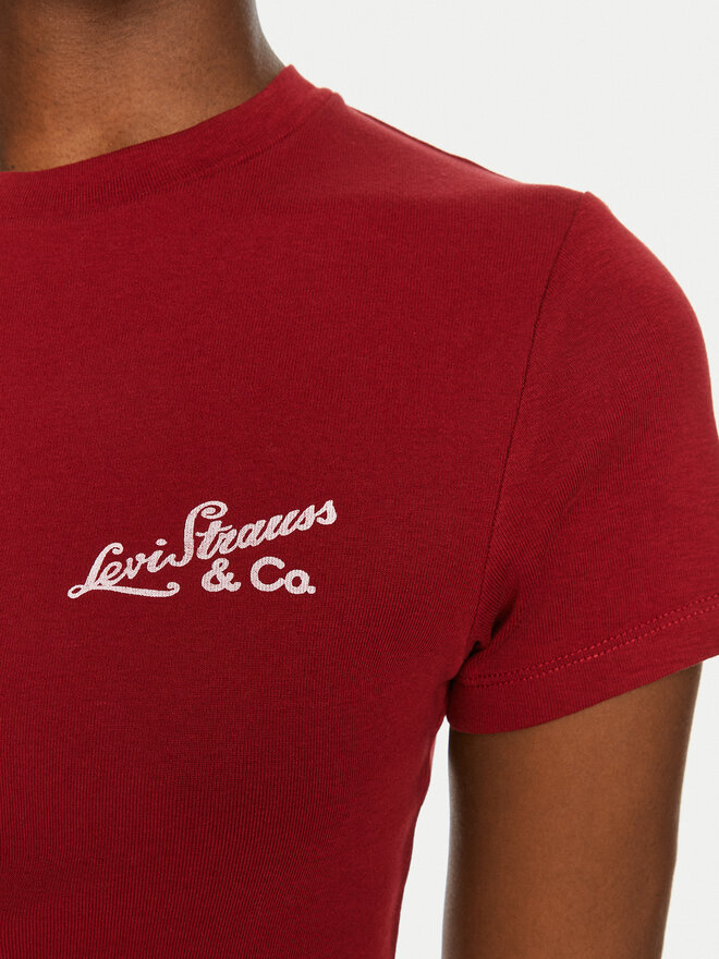 Levi's® Levi's® Marškinėliai Essential Sporty A8798-0025 Raudona Slim Fit