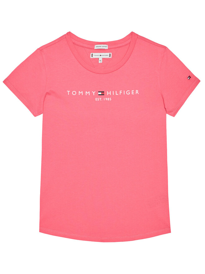 Tommy Hilfiger Tommy Hilfiger Marškinėliai Essential Tee KG0KG05242 D Rožinė Regular Fit