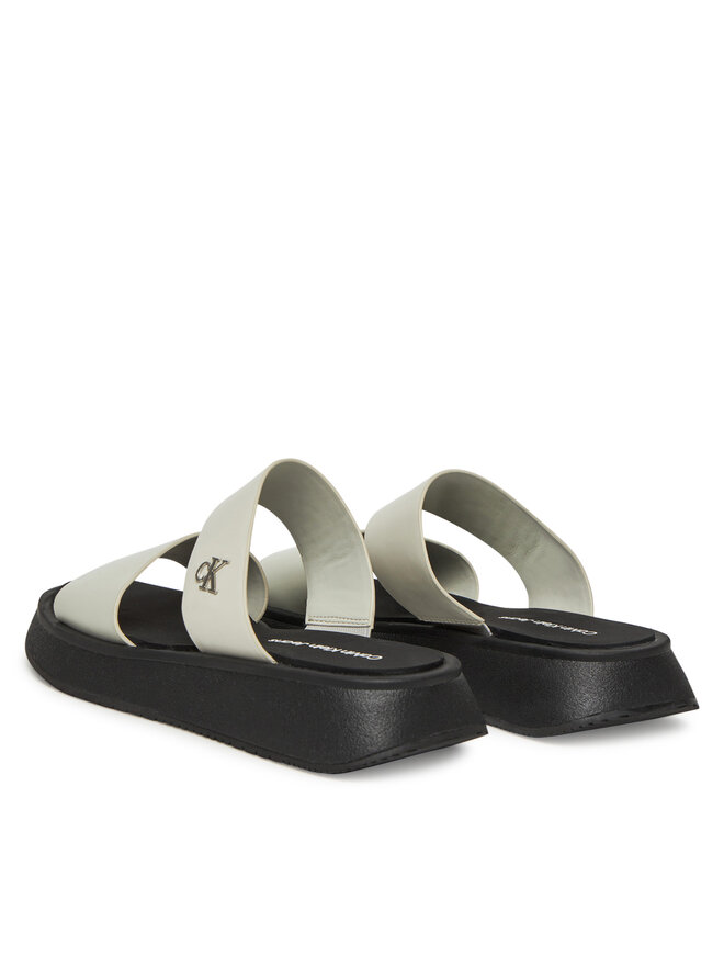 Calvin Klein Jeans Papucs Calvin Klein Jeans Sandal Slide Double Strap YW0YW01694 Fehér