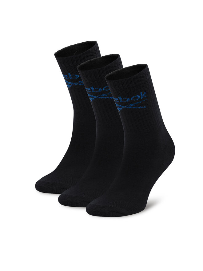 Reebok Set de 3 perechi de șosete medii unisex Reebok R0258-SS24 (3-pack) Negru