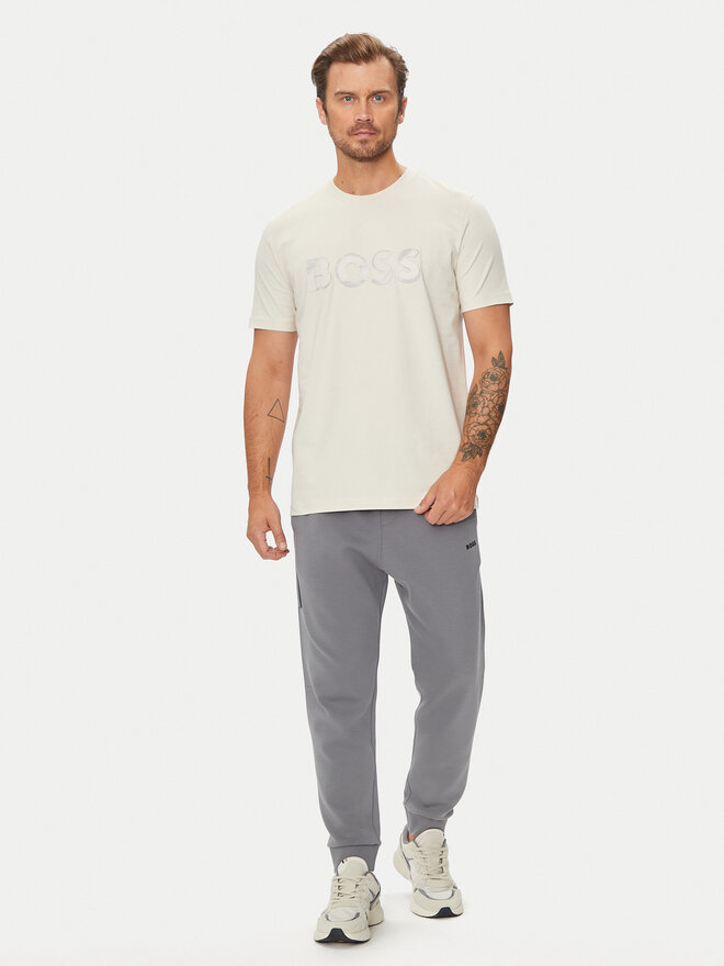 BOSS BOSS Camiseta Jagged 1 50519365 Écru Relaxed Fit