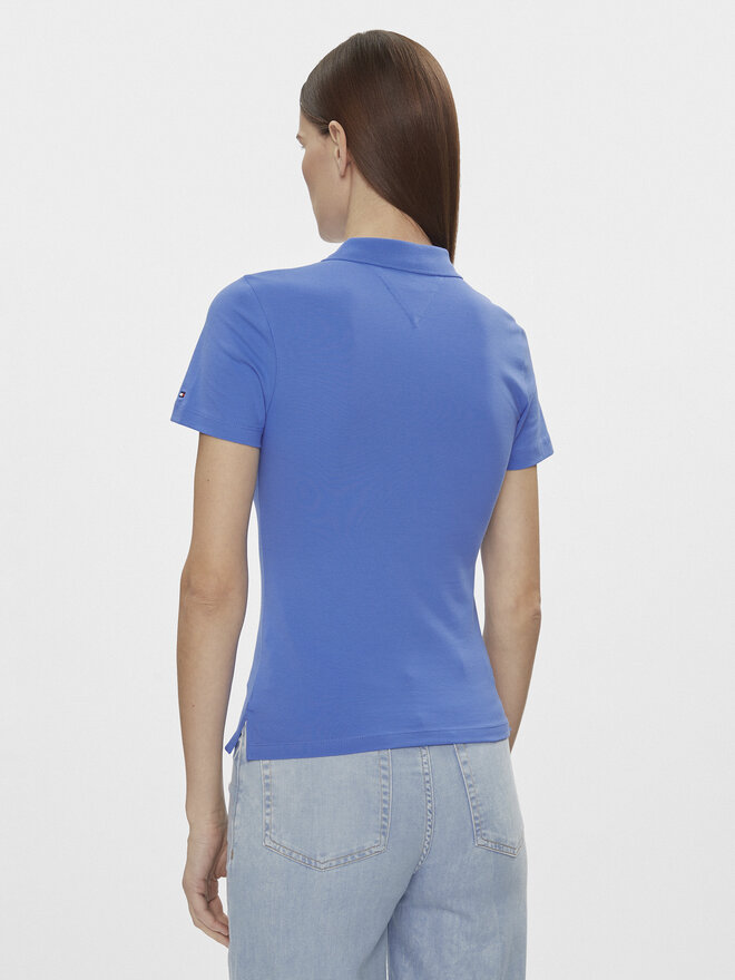 Tommy Hilfiger Tommy Hilfiger Pólóing Slim Mini Corp Logo Polo Ss WW0WW41032 Sötétkék Slim Fit
