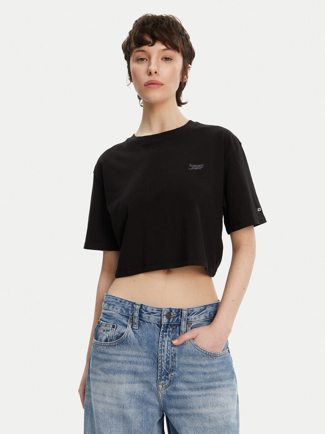 Tommy Jeans Tommy Jeans Majica DW0DW20324 Črna Relaxed Fit
