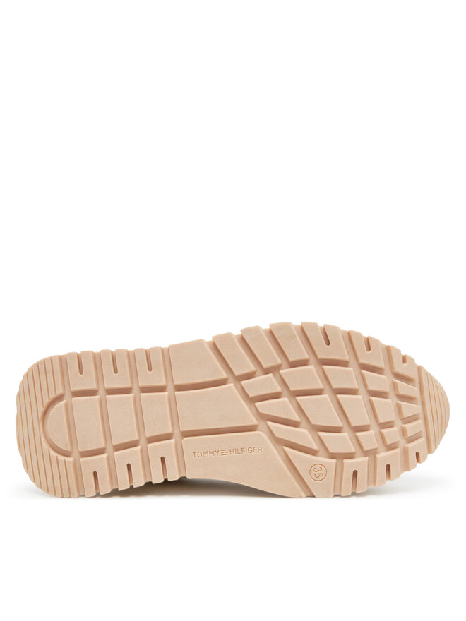 Tommy Hilfiger Sneakersy Tommy Hilfiger Low Cut Lace-Up Sneaker T3A9-33759-1355 S Écru