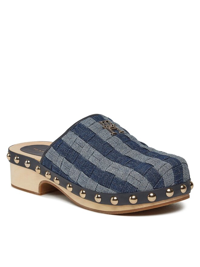 Tommy Hilfiger Zoccoli Tommy Hilfiger Denim Contrast Clog FW0FW07410 Blu scuro