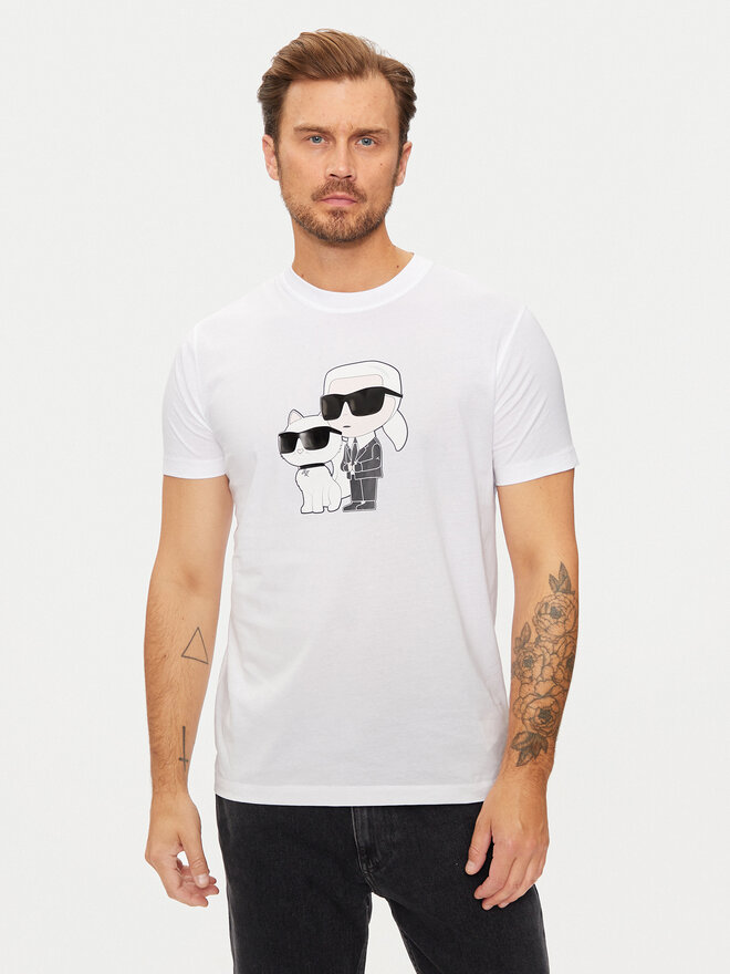 KARL LAGERFELD KARL LAGERFELD T-Shirt 755061 544241 Λευκό Regular Fit