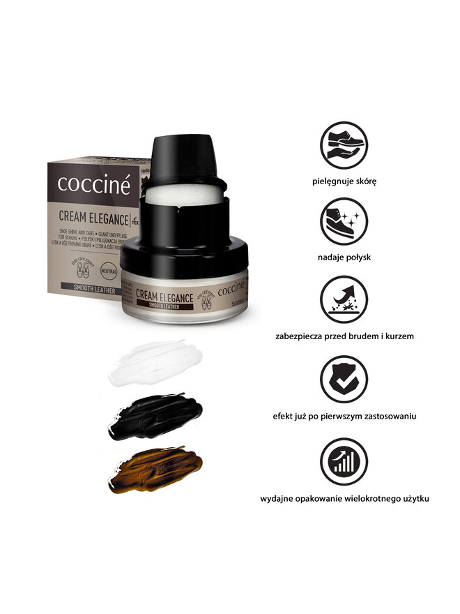 Coccine Krem do obuwia Coccine Cream Elegance 55/26/50/14/A/V7 Brązowy