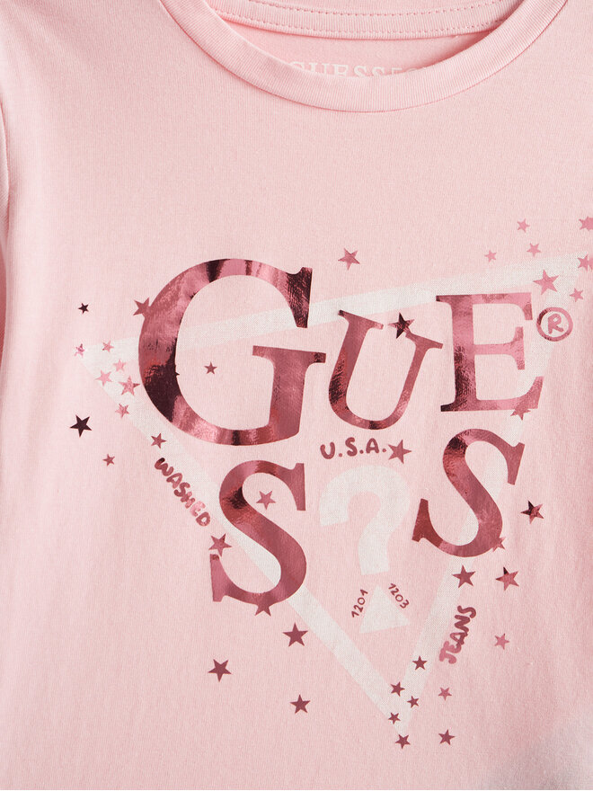 Guess Guess Póló K5RI00 K6YW4 Rózsaszín Regular Fit