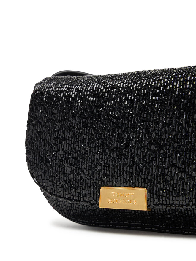 Tommy Hilfiger Τσάντα Tommy Hilfiger Party Le Mini Crossover Beaded AW0AW17940 Μαύρο
