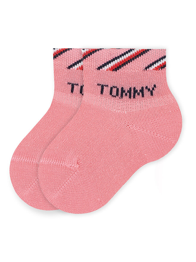 Tommy Hilfiger Комплект 3 чифта дълги чорапи детски Tommy Hilfiger 701220277 Розов