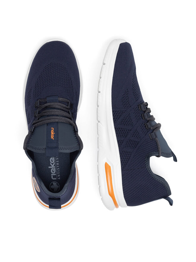 Rieker Sneakersy Rieker B7376-15 Modrá