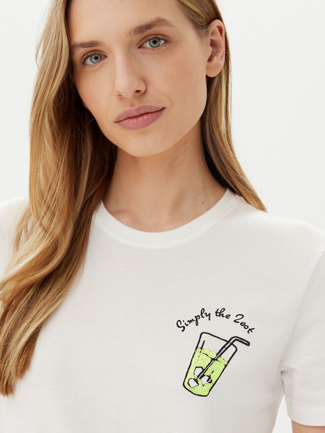 ONLY ONLY Футболка Kita 15349150 Білий Regular Fit