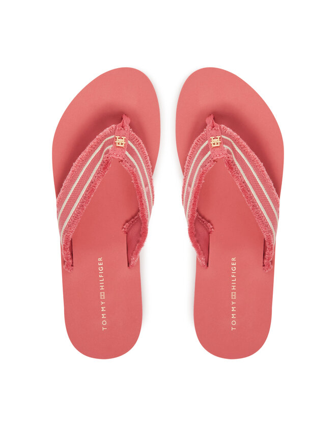 Tommy Hilfiger Žabky Tommy Hilfiger TH Webbing Beach Sandal FW0FW08739 Korálová