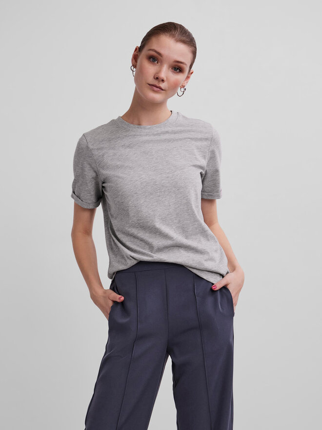 Pieces Pieces Camiseta Ria 17086970 Gris Regular Fit