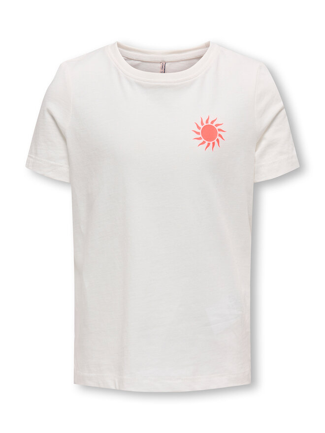 Kids ONLY Kids ONLY T-Shirt Happy Life 15340140 Weiß Regular Fit