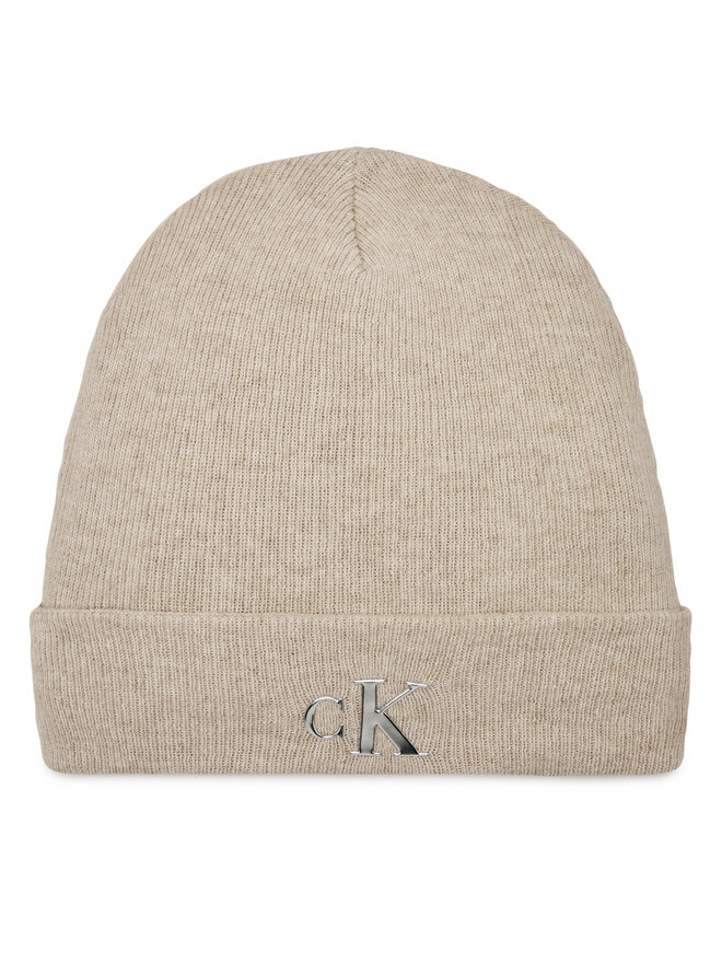 Calvin Klein Jeans Čepice Calvin Klein Jeans Minimal Monogram Beanie K60K611542 Šedá
